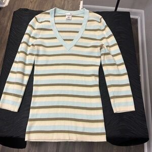 Striped V-Neck Sweater